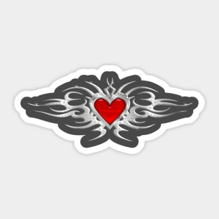 Steel Heart- Name Added: themadartist@live.com Sticker